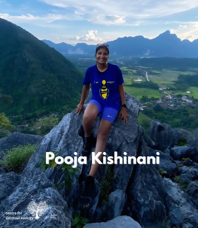 Pooja is a wanderer, dreamer, and writer. She lives and breathes stories, almost always found in her local library immersed in the wor(l)ds of Ursula K Le Guin. Her lifework anchors in weaving webs of care, running long distances, and seeding just futures.